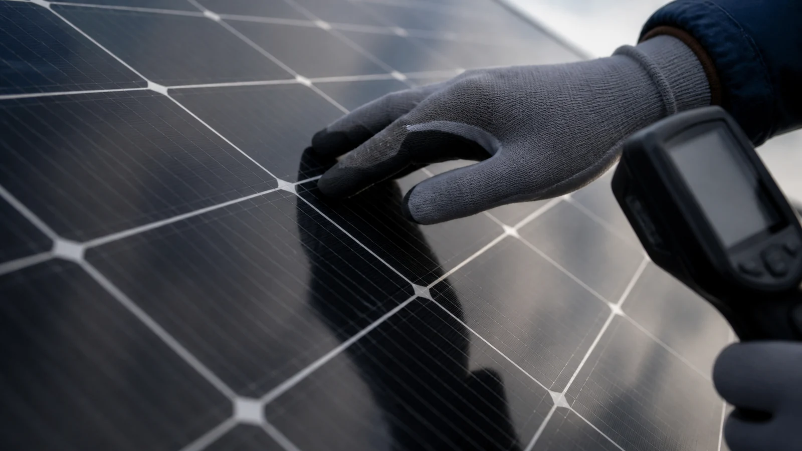 Contrôle précis d'un panneau solaire avec caméra thermique et instrumentation professionnelle